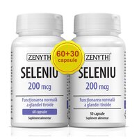 Pachet Seleniu, 200 mcg, 60+30 capsule, Zenyth