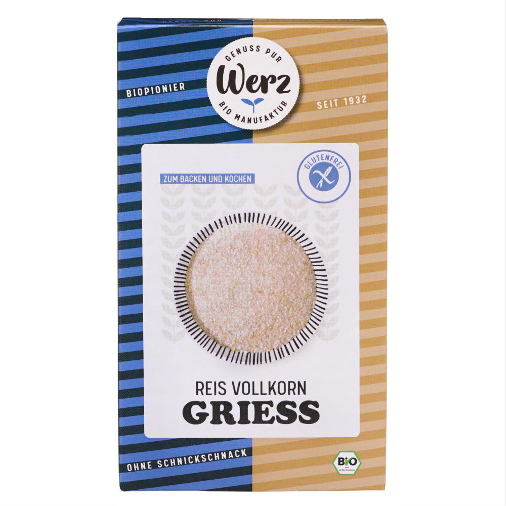 Gris Bio din orez fara gluten, 250 gr, Werz