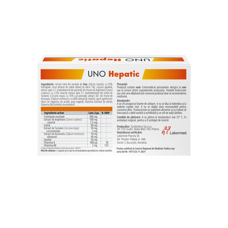 Uno Hepatic, 30 comprimate, Labormed 647317