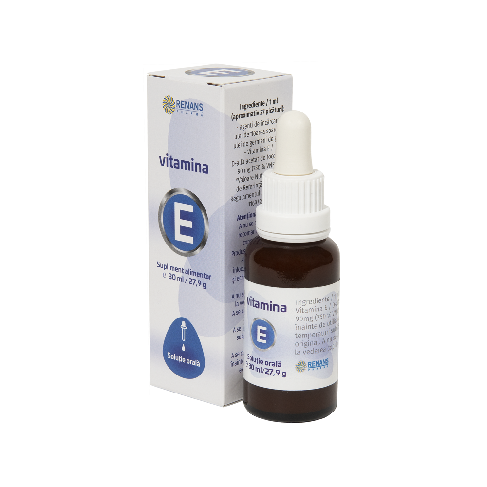 Vitamina E uleioasa, solutie orala, 30 ml, Renans