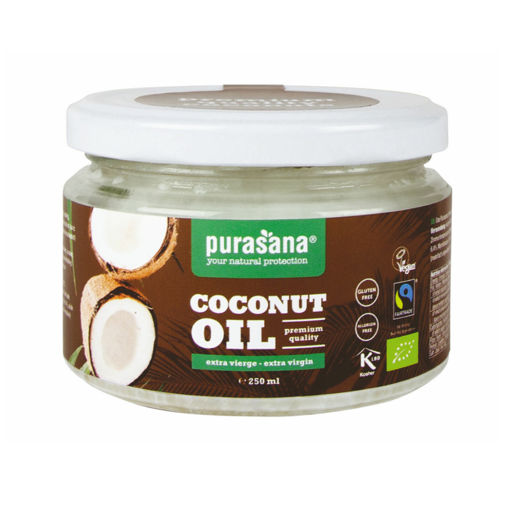 Ulei organic de cocos extra virgin, 250 ml, Purasana