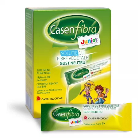 Prebiotic solutie Junior, 14 plicuri, CasenFibra