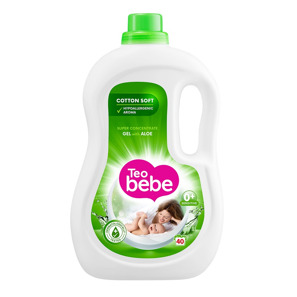 Detergent lichid de rufe cu Aloe, 2.2 L, Teo Bebe