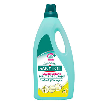 Solutie de curatat pardoseli si suprafete cu lamaie si funza de maslin, 1000 ml, Sanytol