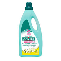 Solutie dezinfectant de curatat pardoseli si suprafete, 1 litru, Lamaie si Frunze De Maslin, Sanytol