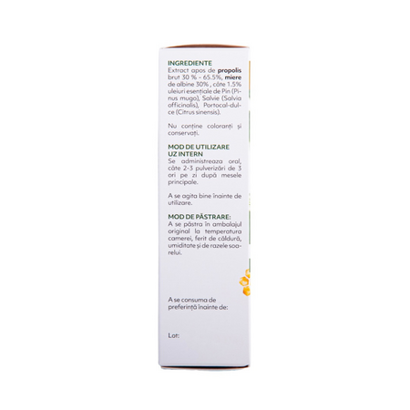 Spray de gat cu propolis, ulei de pin, salvie si portocal, 20 ml, Albina Carpatina 816871
