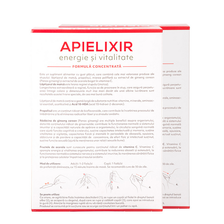 Pachet Apielixir energie si vitalitate, 20+10 fiole x 10ml, Albina Carpatina 816933