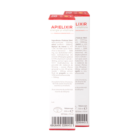 Pachet Apielixir energie si vitalitate, 20+10 fiole x 10ml, Albina Carpatina 816934