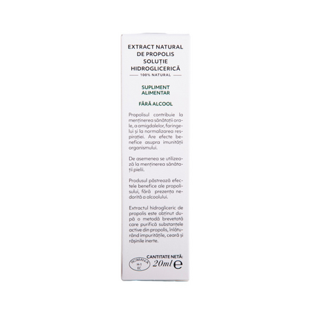 Extract natural de propolis fara alcool, 20 ml, Albina Carpatina 816889