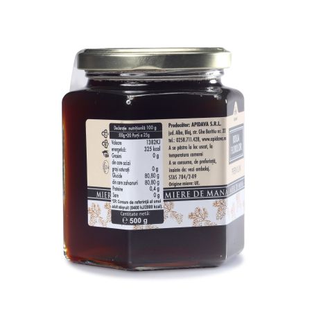 Miere de mana Roua Florilor, 500 g, Apidava 761466