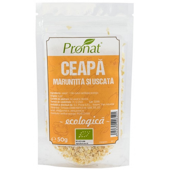 Ceapa maruntita si uscata Bio, 50 g, Pronat