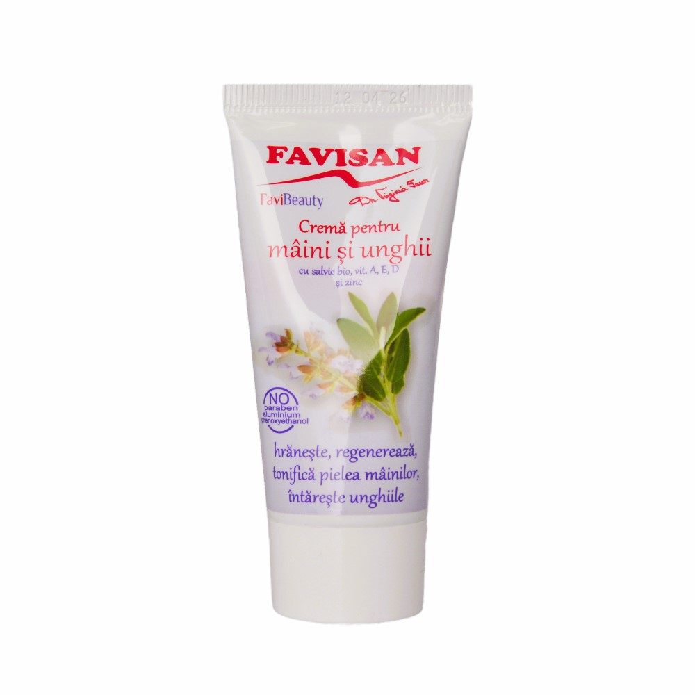 Crema pentru maini si unghii, 50 ml, Favisan