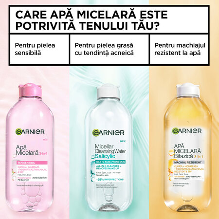 Garnier apa micelara pentru ten sensibil Skin Naturals, 100 ml, Loreal 826023
