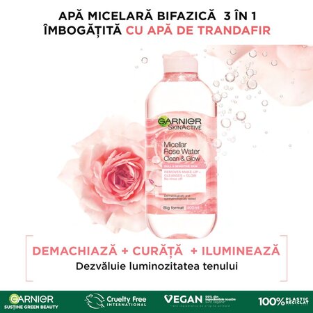 Garnier apa micelara cu apa de trandafir, 400 ml, Loreal 538623