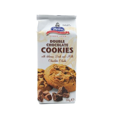 Biscuiti dubli cu bucati de ciocolata, 200 g