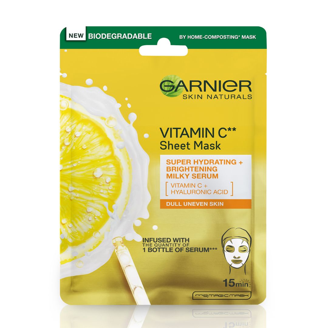 Masca servetel cu vitamina C Skin Naturals, 28 g, Garnier