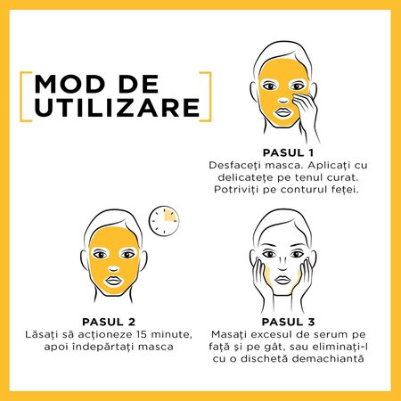 Masca servetel cu vitamina C Skin Naturals, 28 g, Garnier 538633