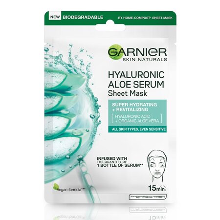 Masca servetel Garnier cu aloe vera Hyaluronic Aloe