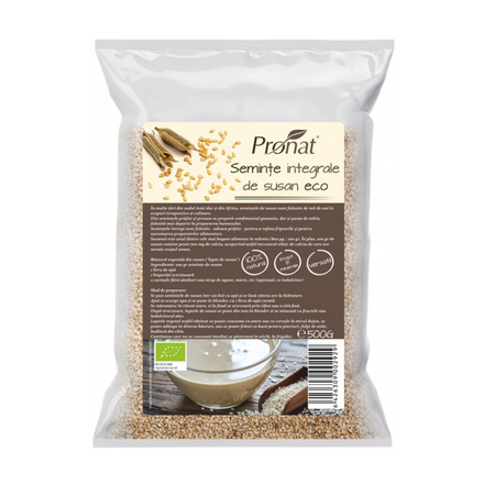 Seminte de susan integral Bio, 500 g, Pronat