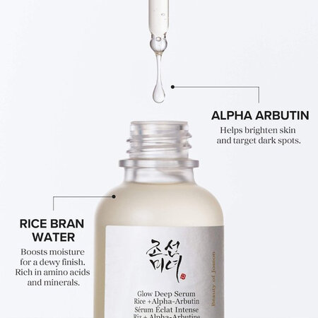 Ser iluminator pentru pete pigmentare Glow Deep Serum Rice + Alpha-Arbutin, 30 ml, Beauty of Joseon 815285