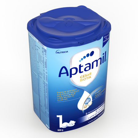 Lapte Praf Cesar Biotik 1, 0-6 luni, 800g, Aptamil 689565