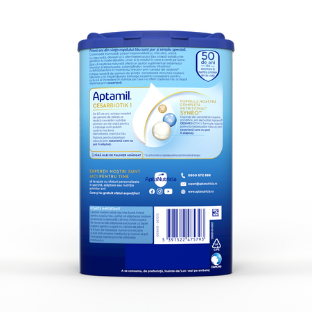Lapte Praf Cesar Biotik 1, 0-6 luni, 800g, Aptamil 689566