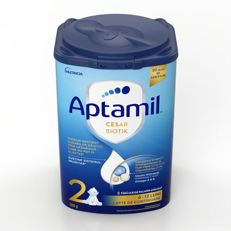 Lapte Praf CesarBiotik 2, 6-12 luni, 800g, Aptamil 538772