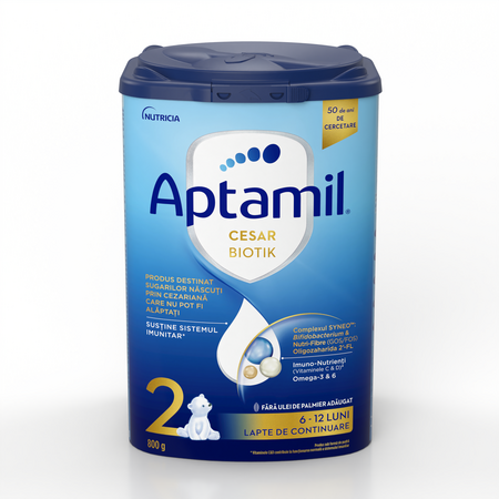 Lapte Praf CesarBiotik 2, 6-12 luni, 800g, Aptamil 538773