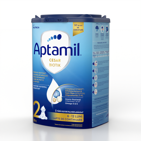 Lapte Praf CesarBiotik 2, 6-12 luni, 800g, Aptamil 538781