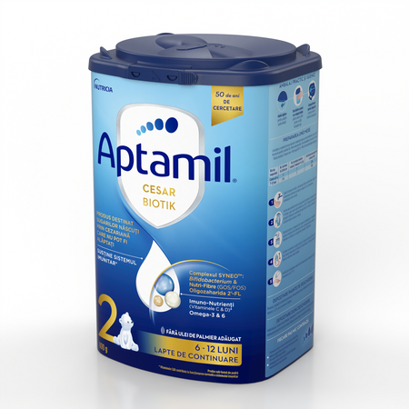Lapte Praf CesarBiotik 2, 6-12 luni, 800g, Aptamil 538779