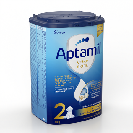 Lapte Praf CesarBiotik 2, 6-12 luni, 800g, Aptamil 538776