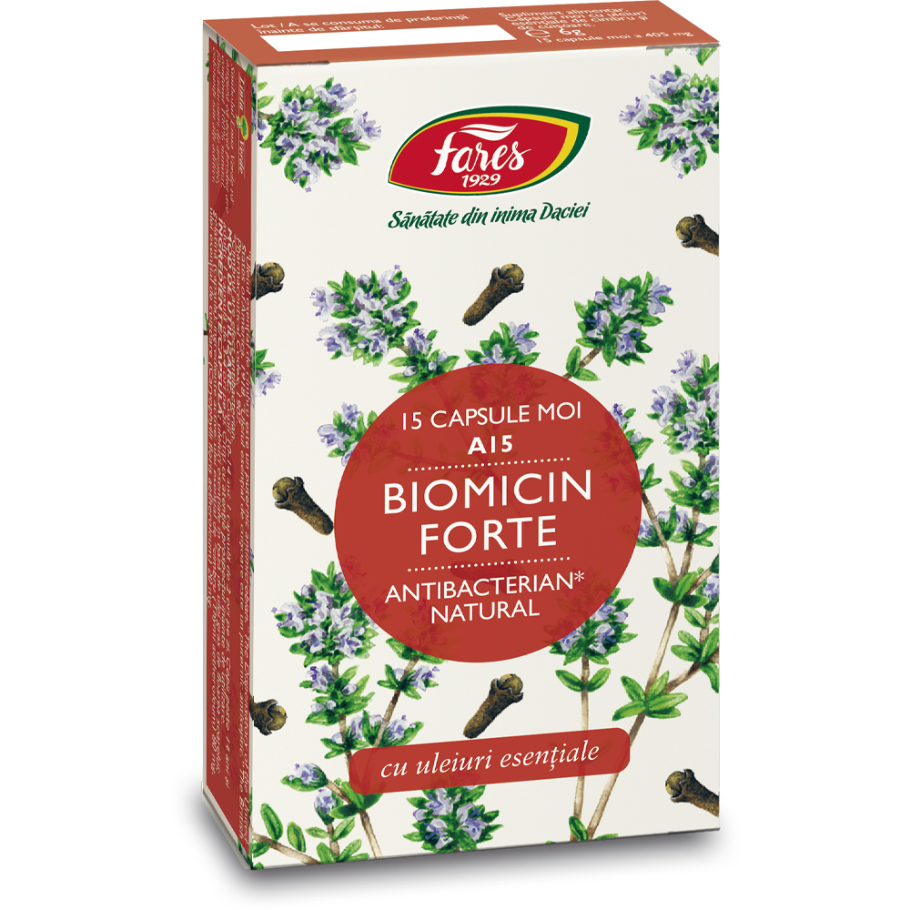 Biomicin Forte, 15 capsule, Fares