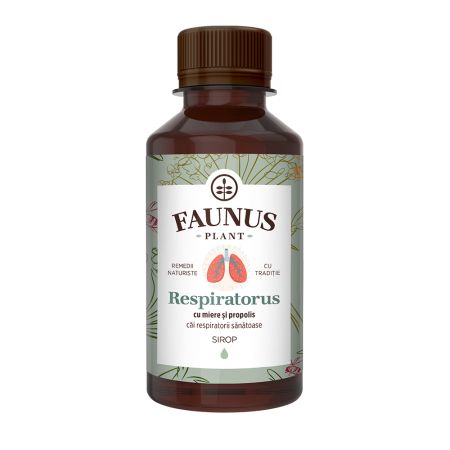 Sirop cu miere si propolis Respiratorus, 200 ml, Faunus Plant