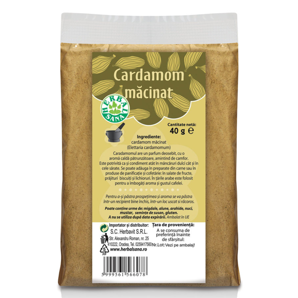 Cardamom macinat, 40 g, Herbal Sana