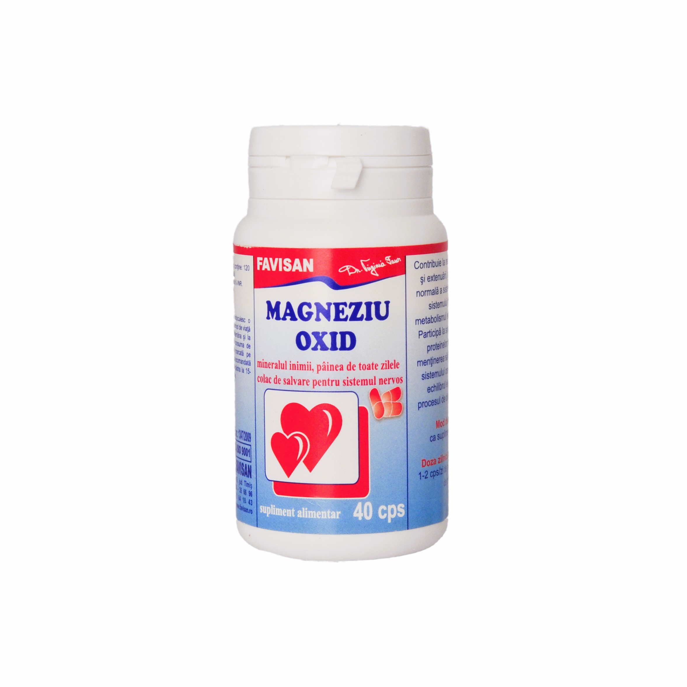 Magneziu oxid, 40 capsule, Favisan