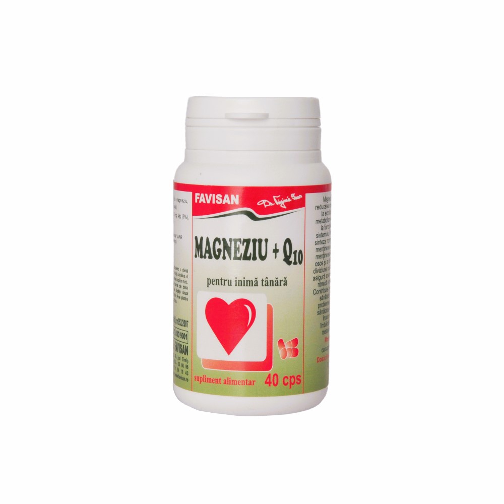 Magneziu + Q10, 40 capsule, Favisan