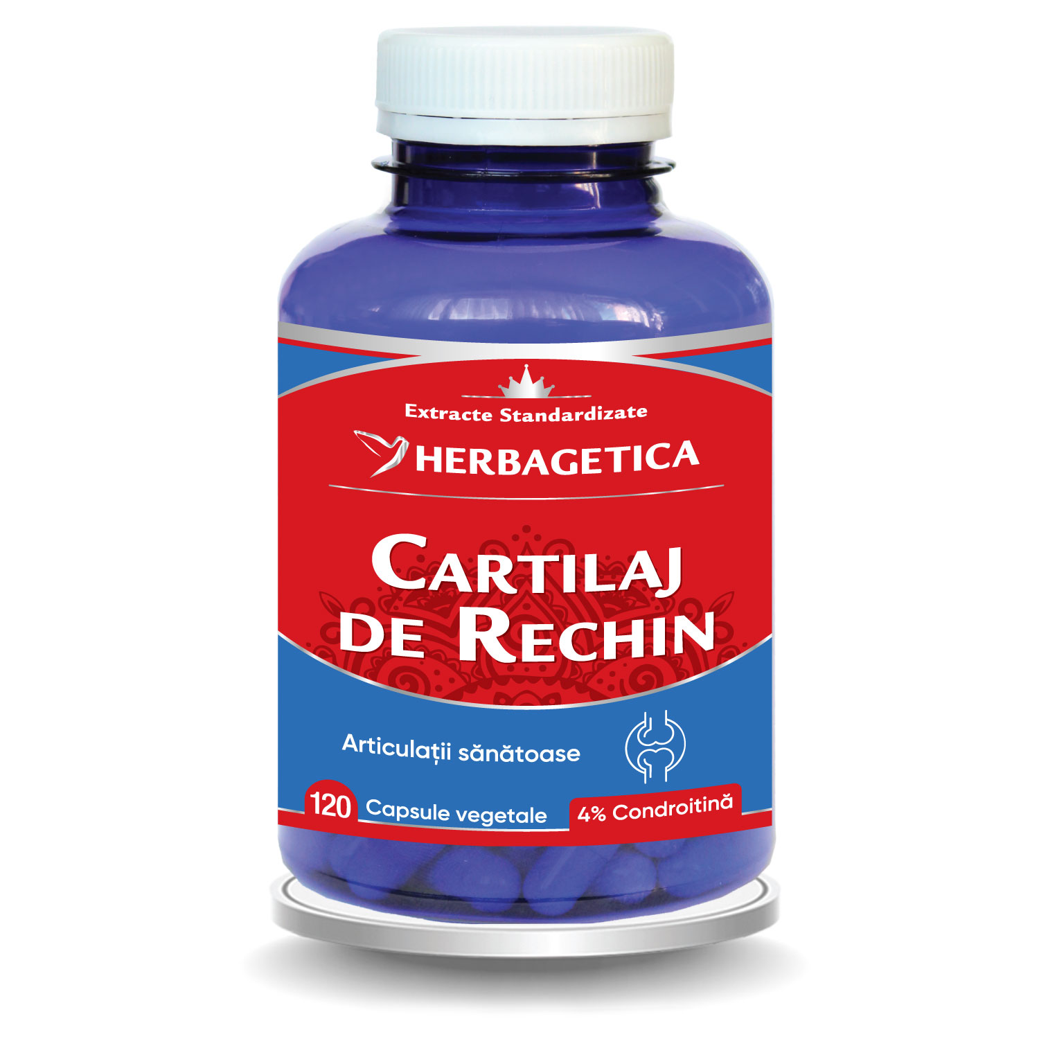 Cartilaj de rechin, 120 capsule vegetale, Herbagetica