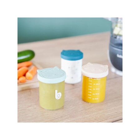 Set 6 recipiente din sticla cu capac Isy, 6 x 250 ml, Babymoov 539060