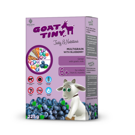 Mix de cereale cu lapte de capra si afine