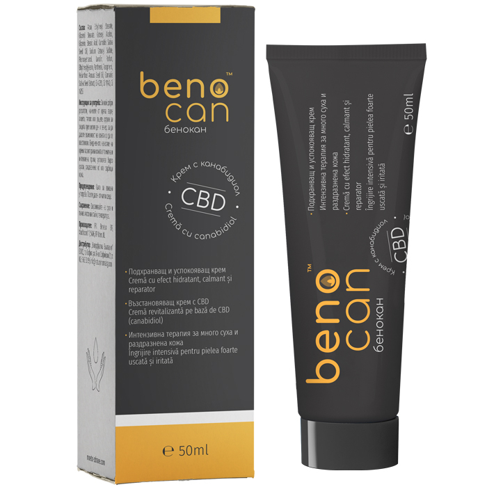 Crema reparatoare cu canabidiol, 50 ml, Benocan