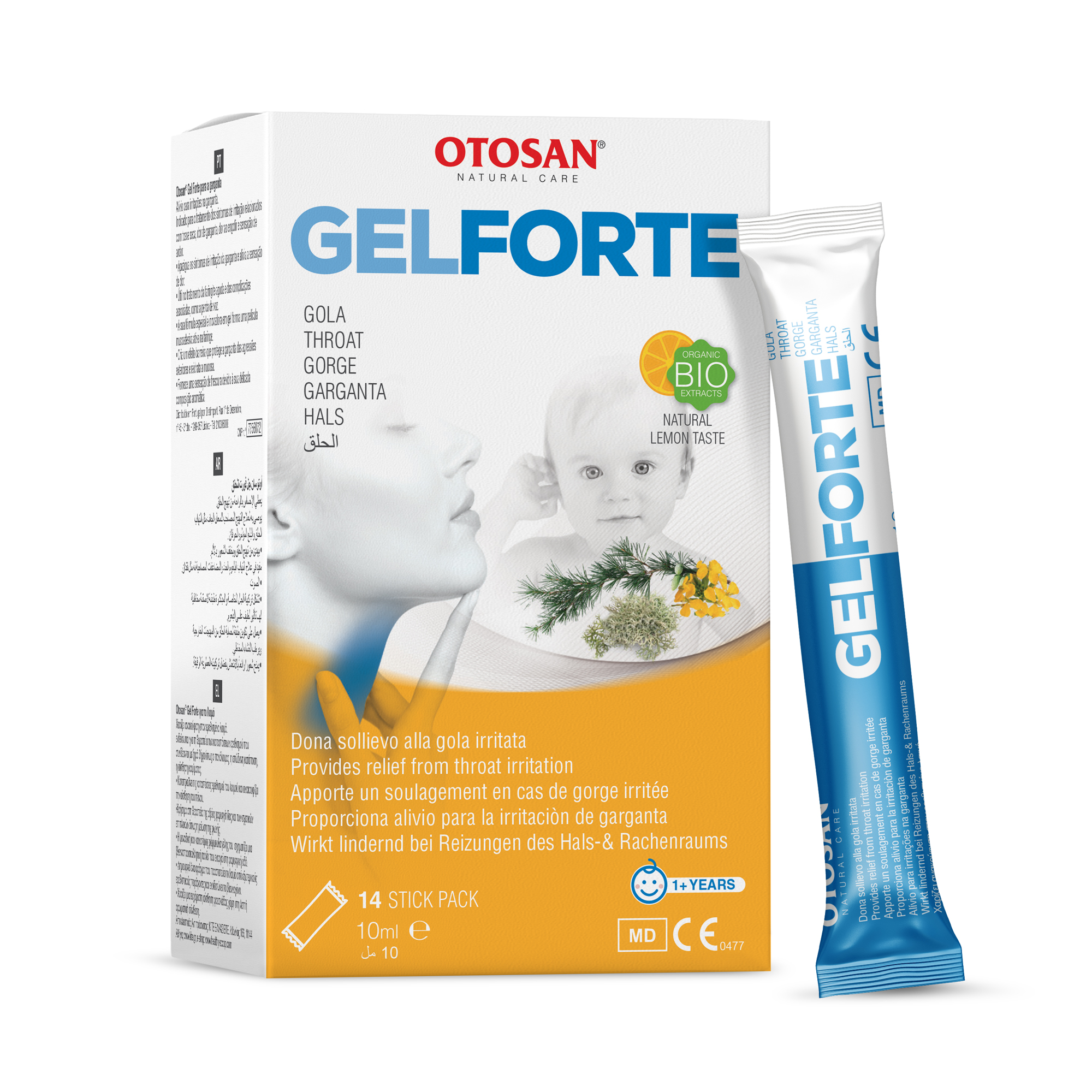 Gel Forte pentru gat, 14 plicuri, Otosan