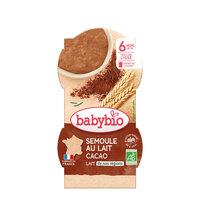 Desert Bio din gris cu lapte si cacao, 2 x 100 g, BabyBio