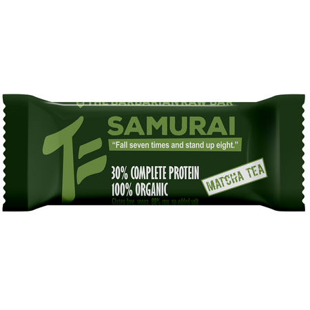 Baton proteic bio cu ceai Matcha Samurai