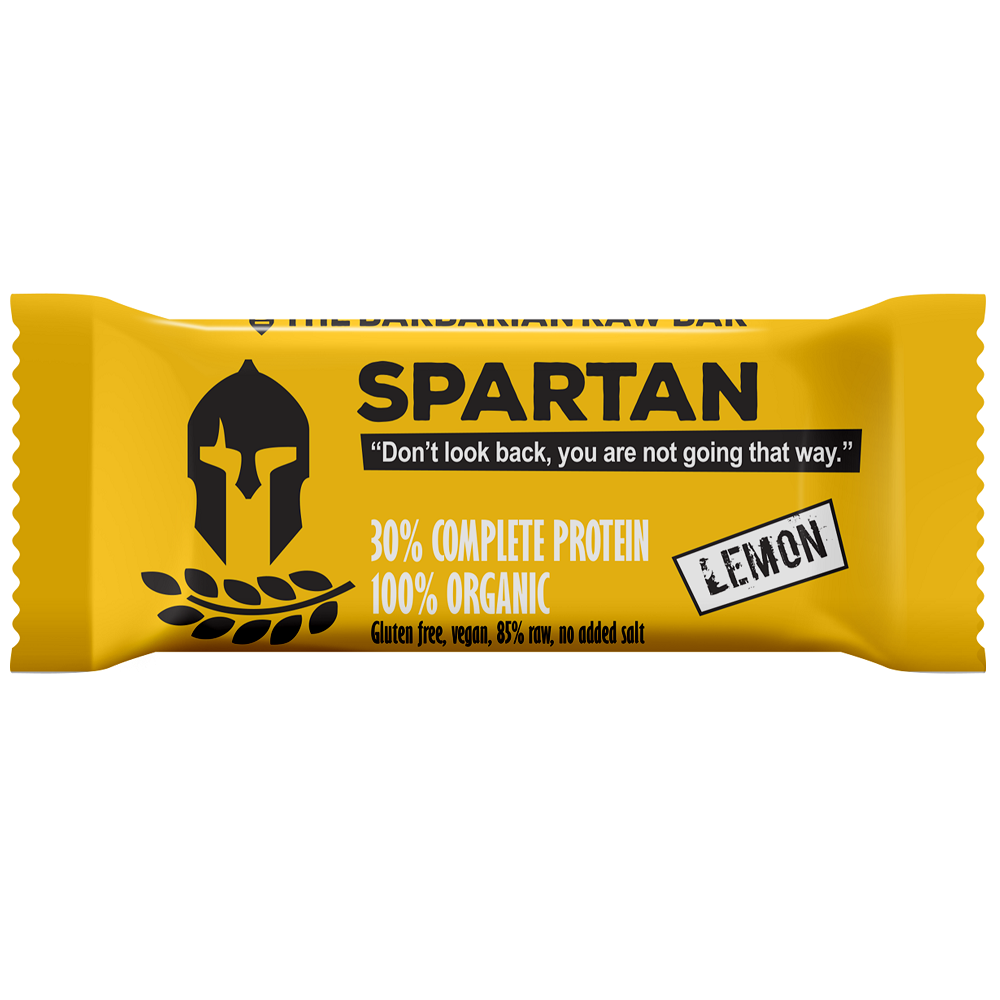 Baton proteic bio cu lamaie Spartan, 50 g, The Barbarian