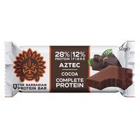 Baton proteic Bio cu cacao Aztec, 50 g, The Barbarian