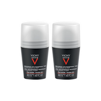 Pachet Deodorant roll-on antiperspirant control extrem pentru barbati, 50 ml + 50 ml, Vichy