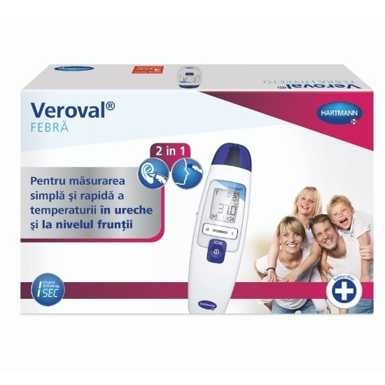 Termometru pentru frunte si ureche 2 in 1 Veroval, Hartmann