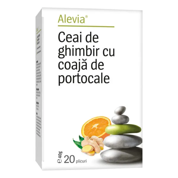Ceai de ghimbir si portocala, Alevia, 20 plicuri