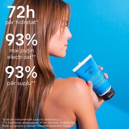 Balsam hidratant pentru par Hyaluronic Hydra, 150 ml, Apivita 735370