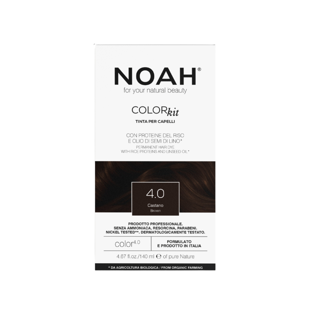 Vopsea de par naturala, Saten 4.0, 140 ml, Noah